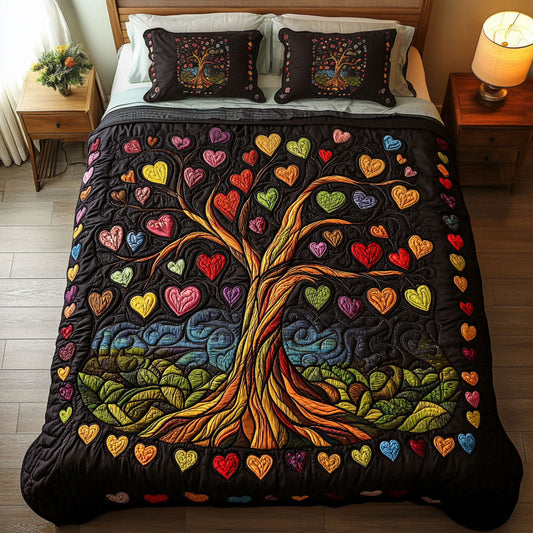 Roots of Passion 3-Piece Quilted Bedding Set NCU0NT2775