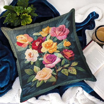 Rose Elegance Quilted Pillow Case NCU0NT1089