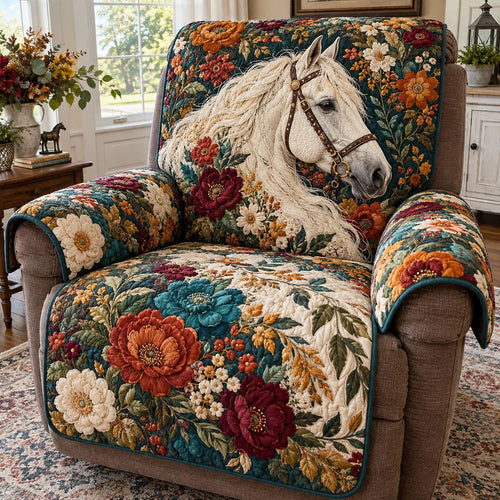 Rose Garden Horse Quilted Sofa Cover NCU0DV10431