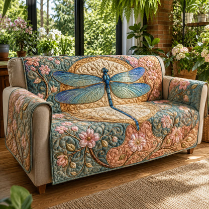 Rose Garden Skimmer Quilted Sofa Cover NCU0VL3812