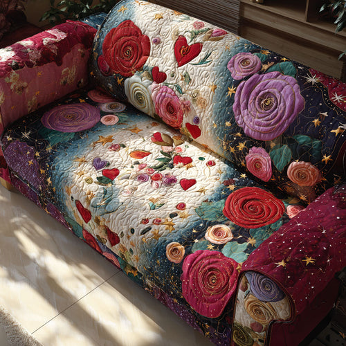 Rose Harmony Quilted Sofa Cover NCU0PT10831