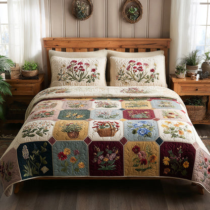 Rose Keepsake 3-Piece Quilted Bedding Set NCU0VL3237