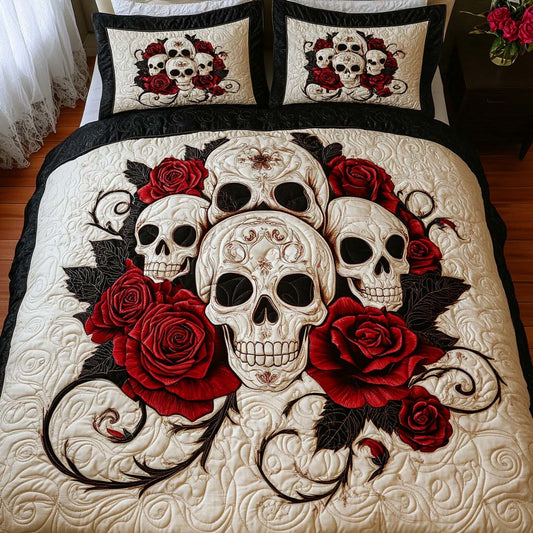 Rose Legion 3-Piece Quilted Bedding Set NCU0NT7946
