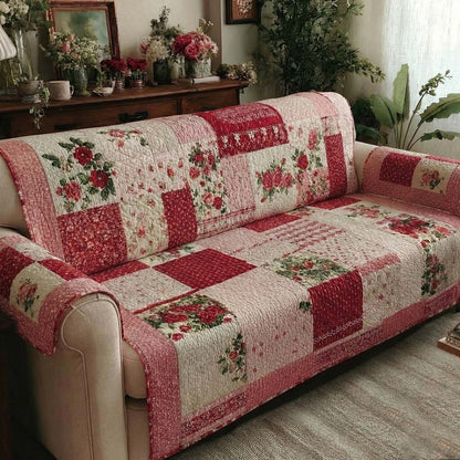Rose Manor Heirloom Quilted Sofa Cover NCU0XD2239