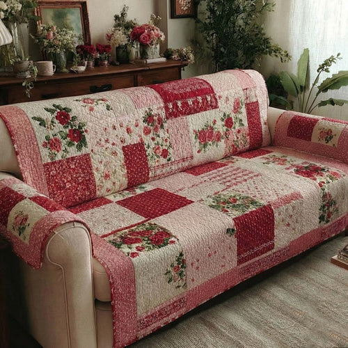 Rose Manor Heirloom Quilted Sofa Cover NCU0XD2239