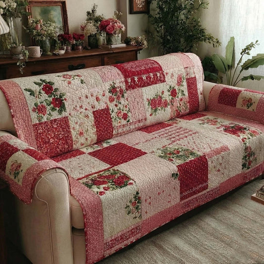 Rose Manor Heirloom Quilted Sofa Cover NCU0XD2239