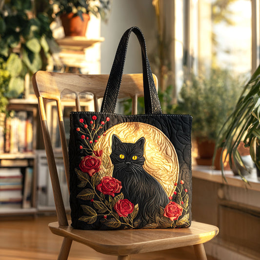 Rose Noir Quilted Tote Bag NCU0TV201