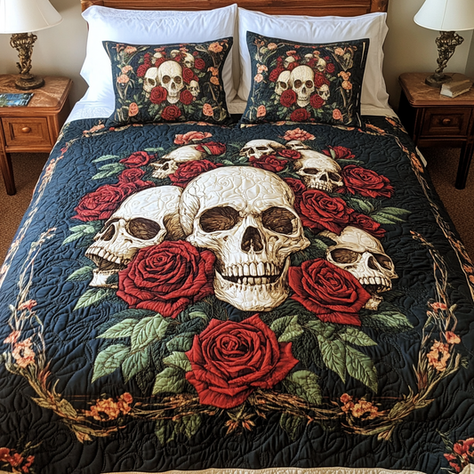 Rose Shadows 3-Piece Quilted Bedding Set NCU0VH1919