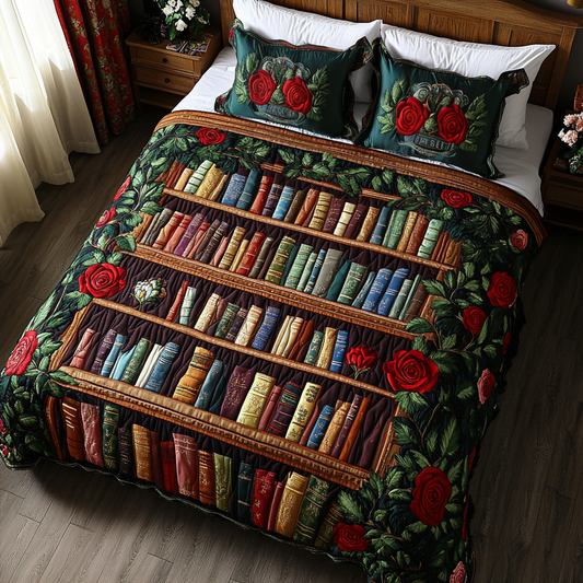 Rose Shelves 3-Piece Quilted Bedding Set NCU0DK9364