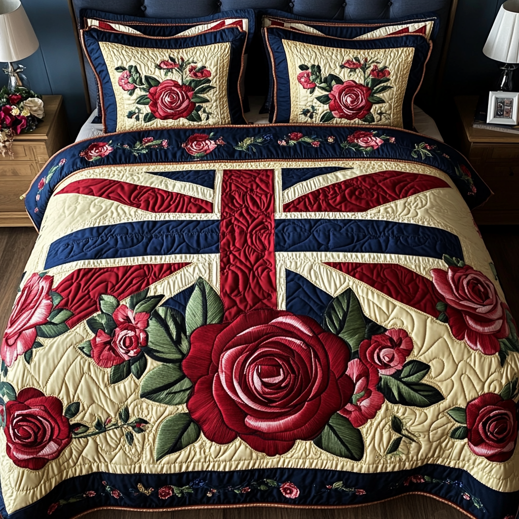 Rose Union 3-Piece Quilted Bedding Set NCU0VH4768