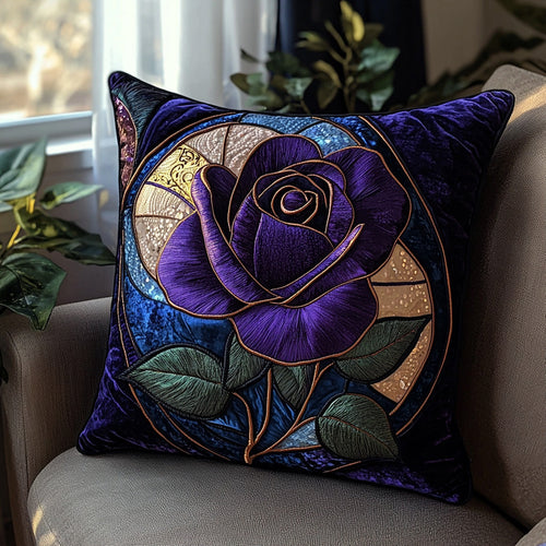 Rose Velvet Quilted Pillow Case NCU0DV6489