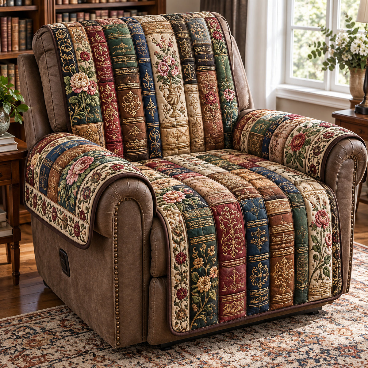 Rosebound Reading Garden Quilted Sofa Cover NCU0DV10334