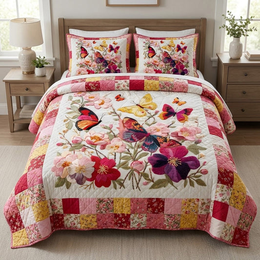 Rosewing Glow 3-Piece Quilted Bedding Set NCU0VL3333