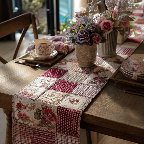 Rosewood Cottage Quilted Table Runner NCU0PT11243