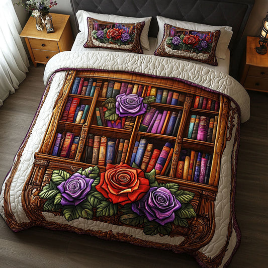 Rosewood Library 3-Piece Quilted Bedding Set NCU0NT4084