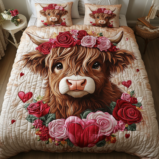 Rosie Glow 3-Piece Quilted Bedding Set NCU0VH1346