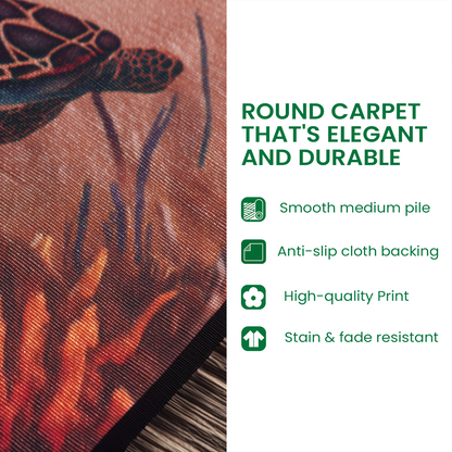 Boho Elephant Round Carpet NCU0NT10721