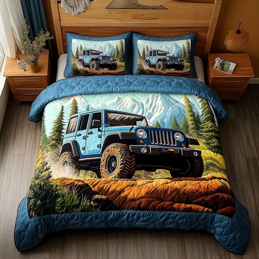 Rover Road 3-Piece Quilted Bedding Set NCU0VL2302