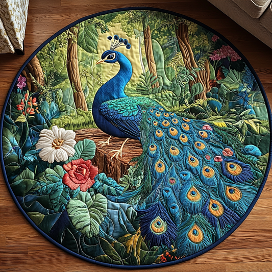 Royal Feathers Quilted Round Mat NCU0DV3381