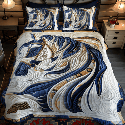 Royal Horse 3-Piece Quilted Bedding Set NCU0DV308