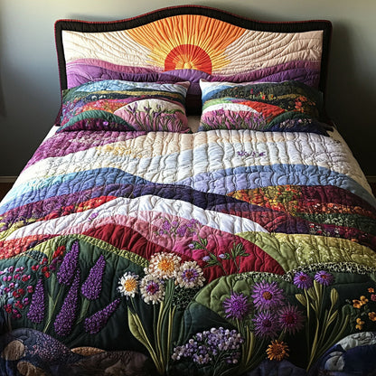 Royal Blossom 3-Piece Quilted Bedding Set NCU0PT7083
