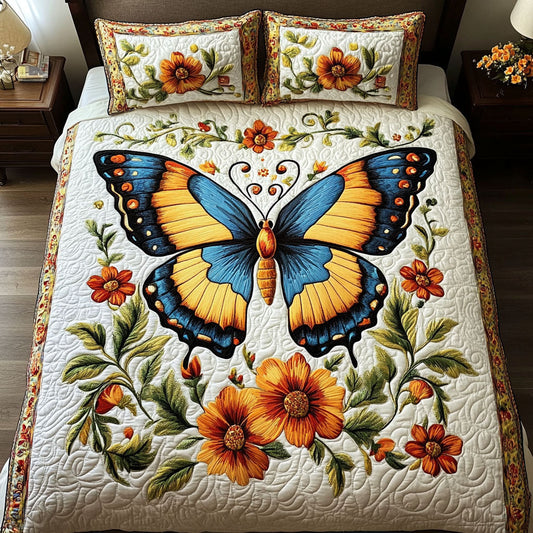 Royal Blue 3-Piece Quilted Bedding Set NCU0NT3276