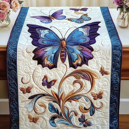 Royal Blue Wings Quilted Table Runner NCU0NT4138