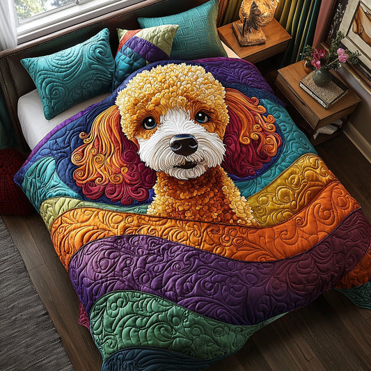 Royal Curl 3-Piece Quilted Bedding Set NCU0DV7476