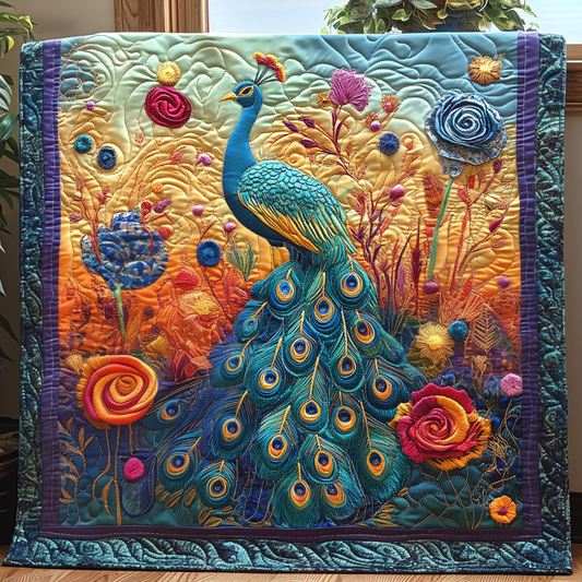 Royal Feathers Quilted Blanket NCU0DV3396