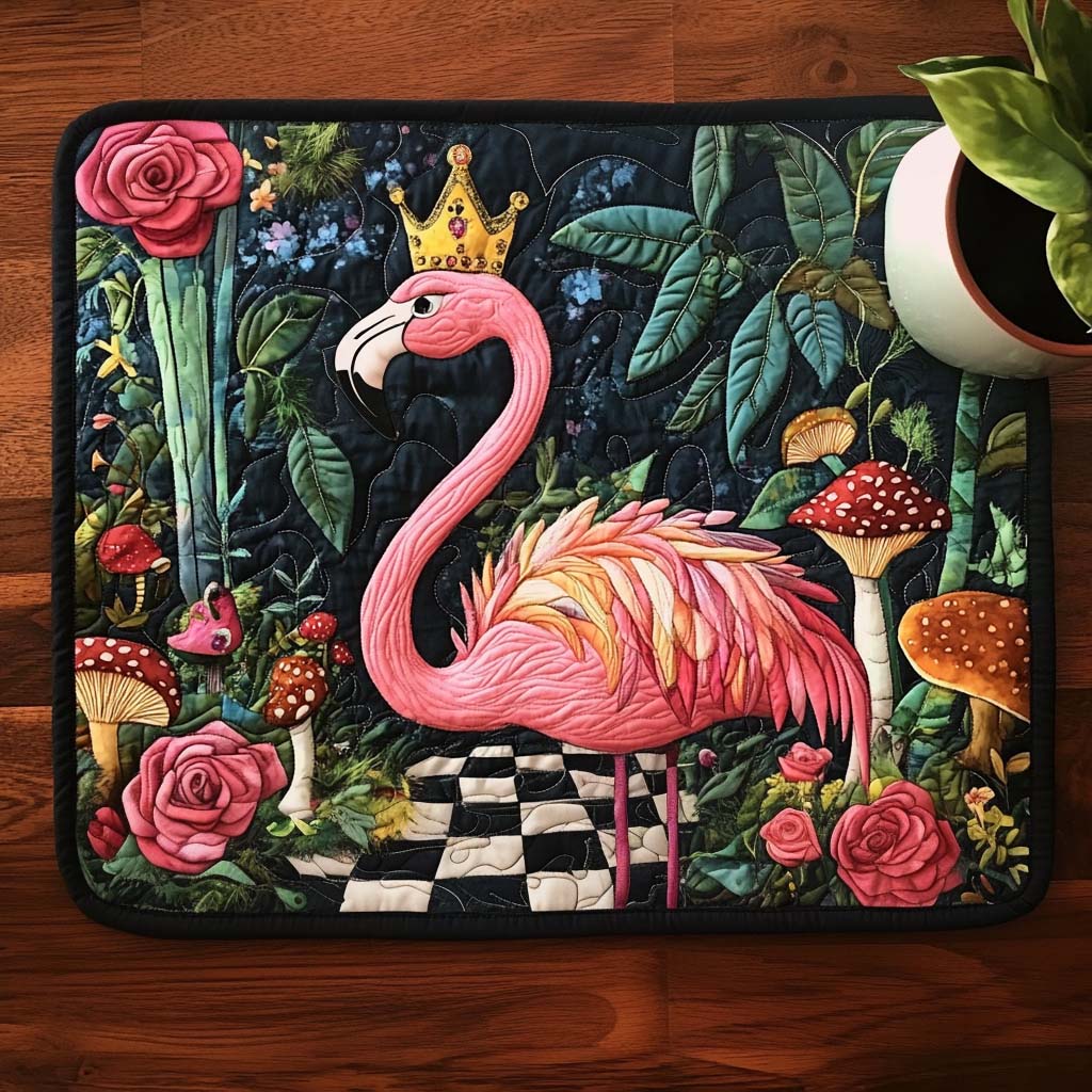 Royal Flamingo Quilted Placemat NCU0NT798