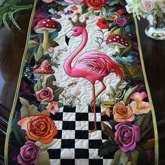Royal Flamingo Quilted Table Runner NCU0NT4898