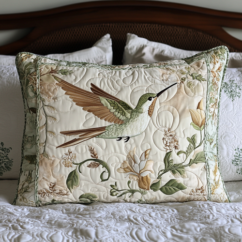 Royal Hummingbird Quilted Bedding Pillow Case NCU0VL1201