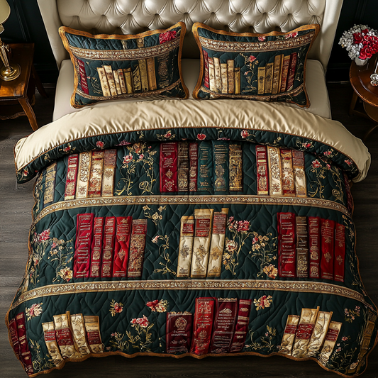 Royal Library 3-Piece Quilted Bedding Set NCU0VH3233