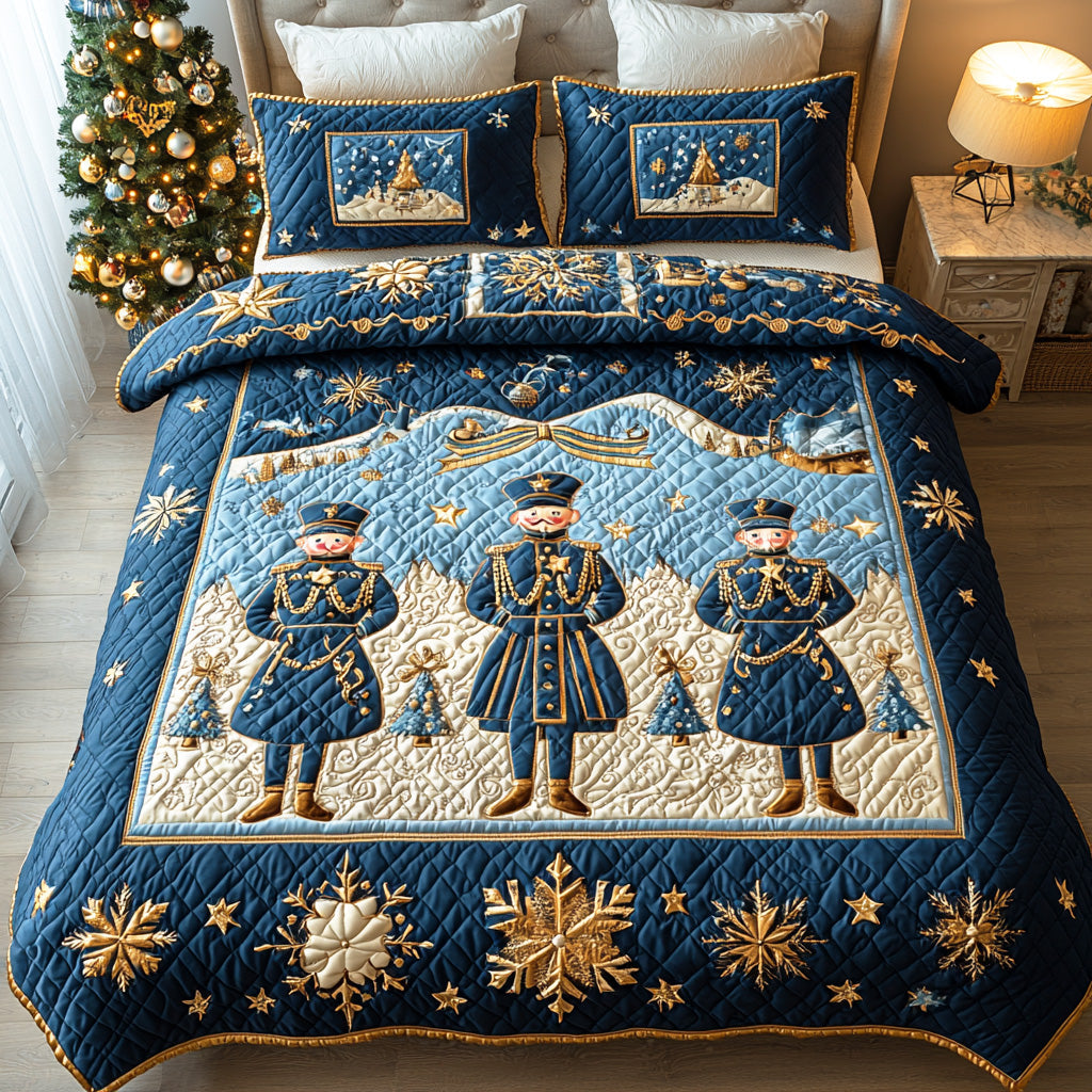 Royal Nutcracker 3-Piece Quilted Bedding Set NCU0TD1942