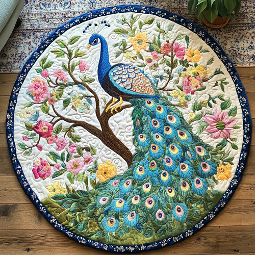 Royal Plume Quilted Round Mat NCU0DK5399
