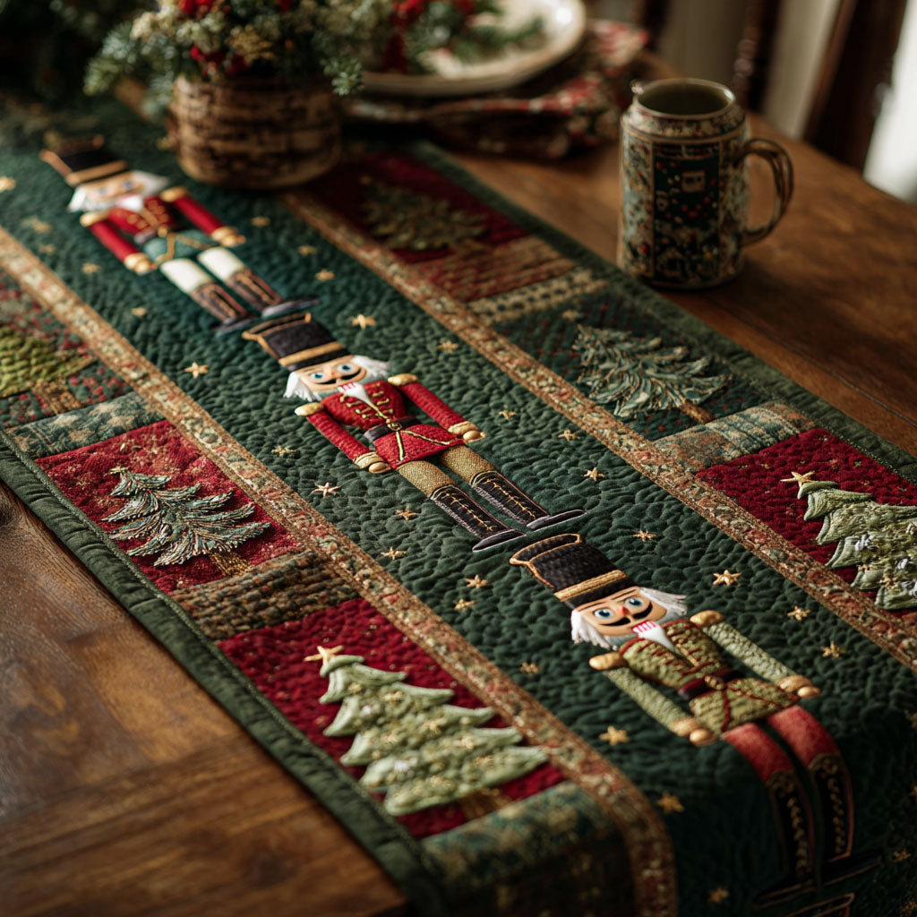 Royal Poinsettia Quilted Table Runner NCU0TV234