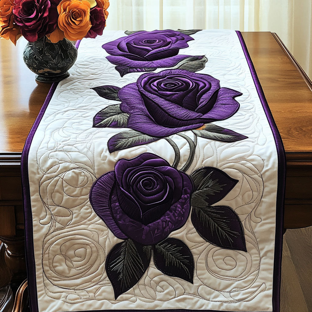 Royal Roses Quilted Table Runner NCU0NT4636