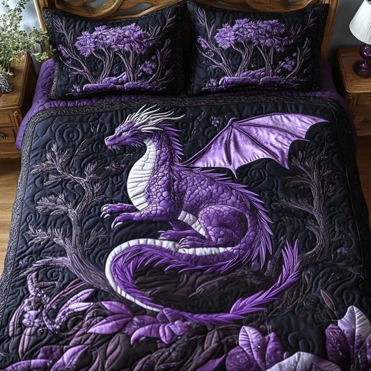Royal Scales 3-Piece Quilted Bedding Set NCU0NT7902