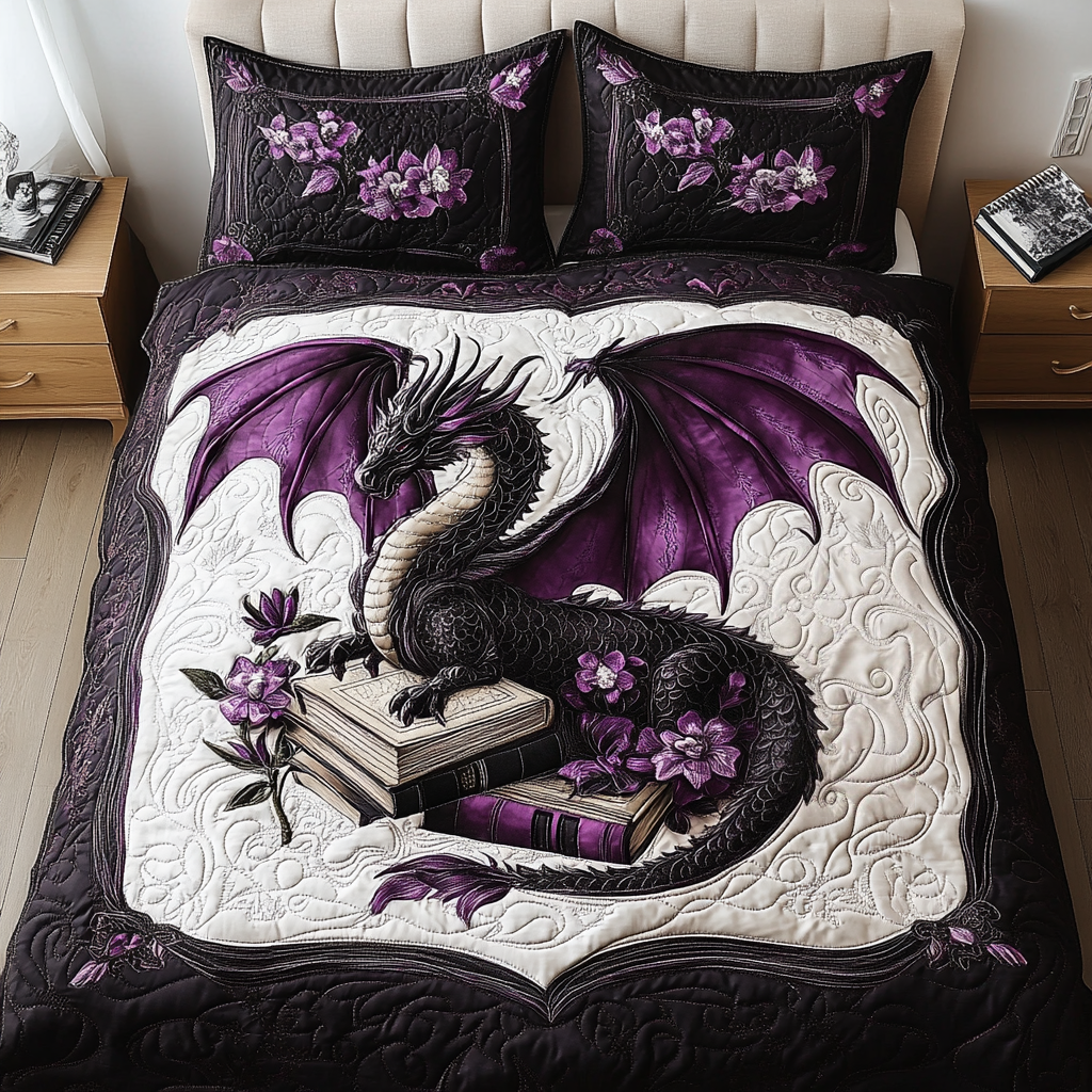 Royal Twilight 3-Piece Quilted Bedding Set NCU0NT3808