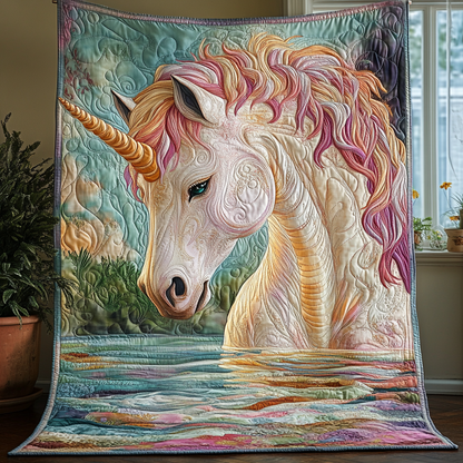 Royal Unicorn of Avalon Quilted Blanket NCU0DV3920