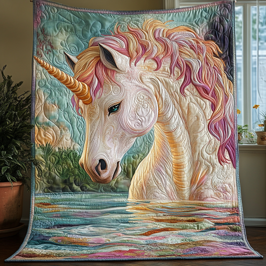 Royal Unicorn of Avalon Quilted Blanket NCU0DV3920