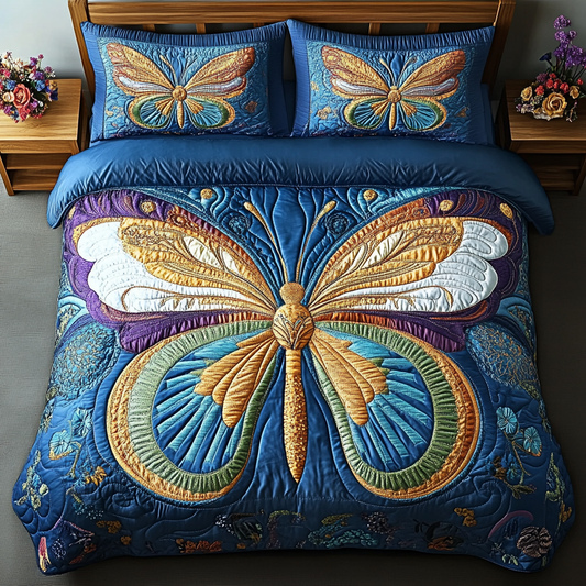 Royal Wings 3-Piece Quilted Bedding Set NCU0VL1137