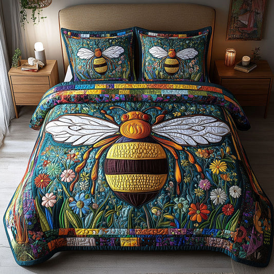 Royal Worker 3-Piece Quilted Bedding Set NCU0PT3940