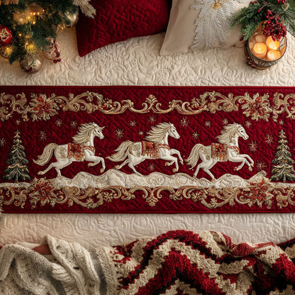 Royal Yuletide Riders Quilted Bed Runner NCU0TV1208