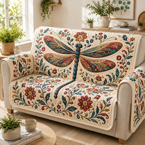 Ruby Sapphire Skimmer Quilted Sofa Cover NCU0VL3832