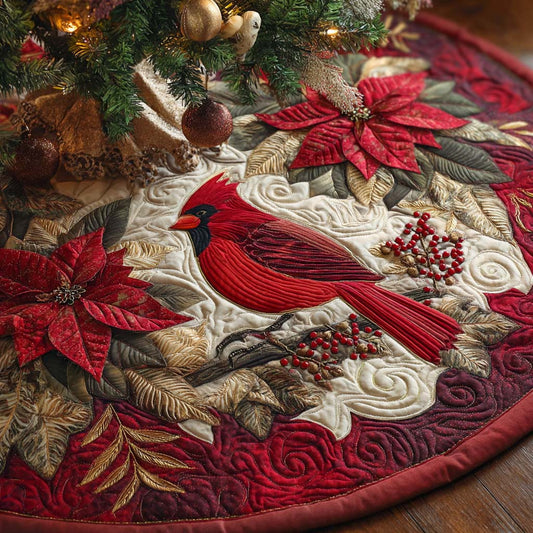 Ruby Songbird Noel Quilted Tree Skirt NCU0XD1679