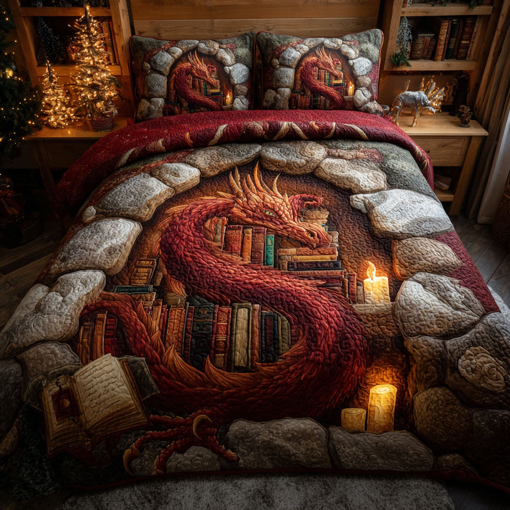 Ruby Tome 3-Piece Quilted Bedding Set NCU0TV1357