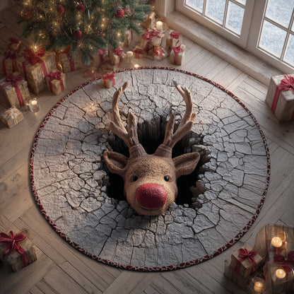 Rudolph Surprise Round Carpet NCU0DV8413