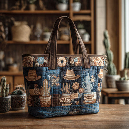 Rugged Elegance Quilted Tote Bag NCU0PT8759
