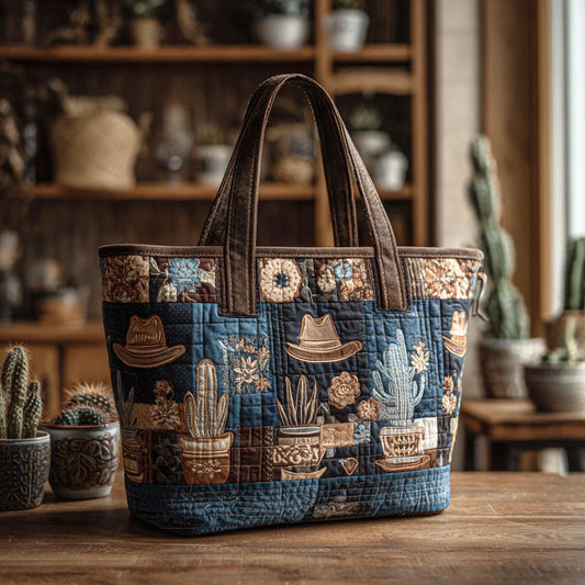 Rugged Elegance Quilted Tote Bag NCU0PT8759